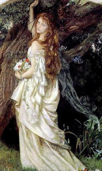 Arthur Hughes Ophelia oil painting image